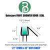 Butecare Premium Frameless Shower Door Bottom Seal Strip for Glass