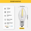 GANGZHIZI 2 Pack Christmas C7 Accessory Cord with Light Bulb,