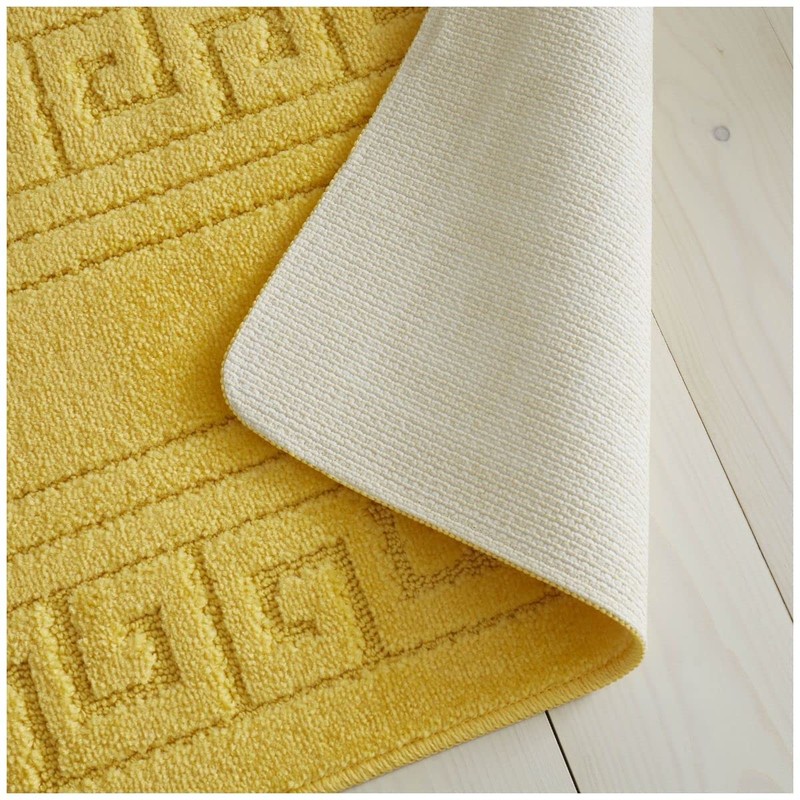 Lions Bath Mat Sets 2 Piece - Jacquard Greek Key