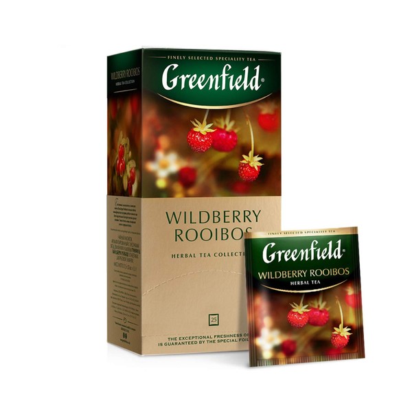 Greenfield Wildberry Rooibos Herbal Tea Fruit & Herbal Collection 25 Teabags The Execptional Freshness Of Tea Is Guranteed By The Special Foil Sachet