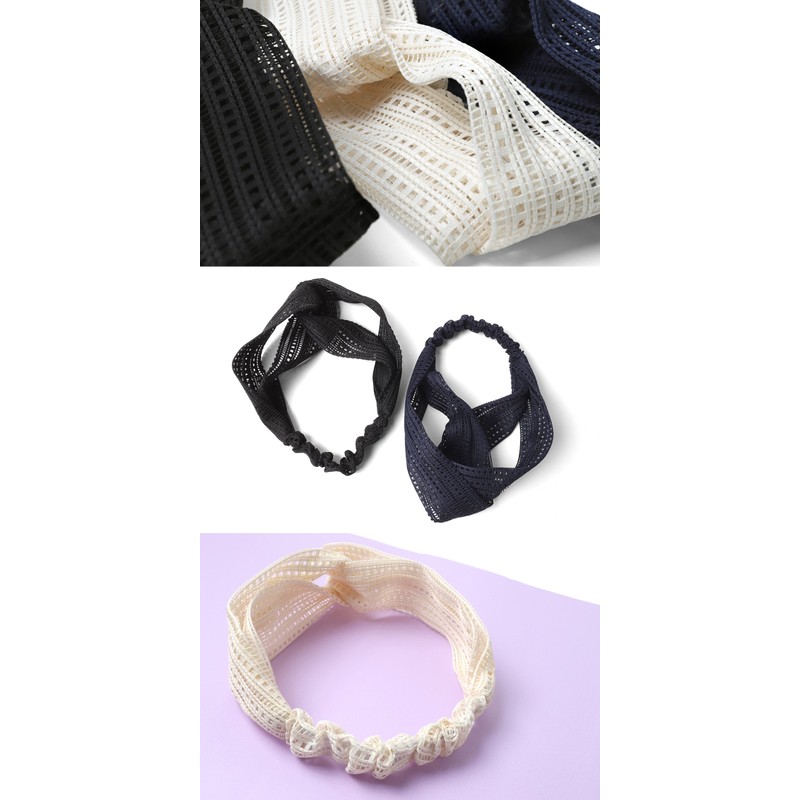 M.H.A. Style 21962 Women's Lace Summer Hair Turban Headband, C.