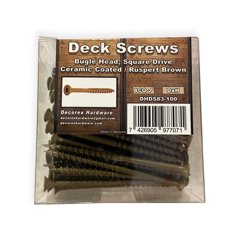 #8 x 3" Deck Screws | Square Drive | Bugle