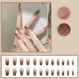 [ALLEVG] Nail Tips, 24 Pieces, Nail Tips, Short 3D, Autumn and Winter, Popular, Japanese Style, Cute, Simple, Stylish, Coming of Age Ceremonies, School Entrance Ceremonies, Graduation Ceremonies,