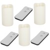 3pcs Electronic LED Candles Plastic Flameless Flickering Pillar Fake Candles