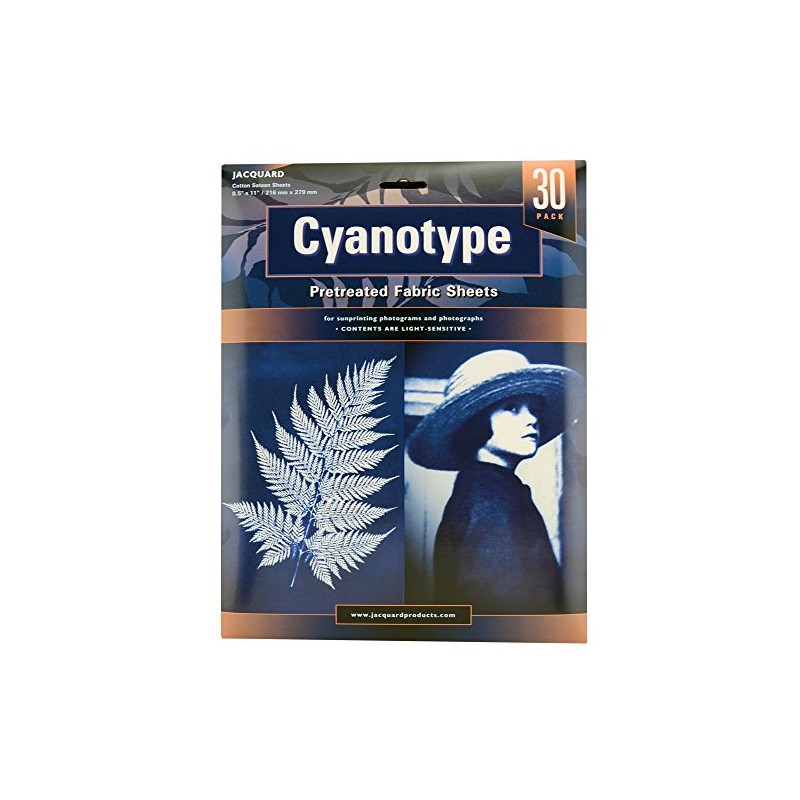 Jacquard Cyanotype Pretreat Fabric Shts 30Pk