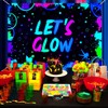 XJLANTTE Glow Neon Birthday Backdrop - Glow in The Dark