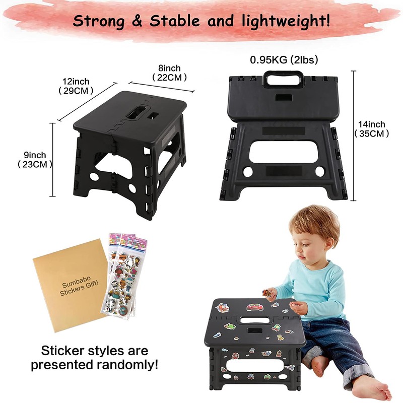 Kids Folding Step Stool for Toddlers – Safety Lock to