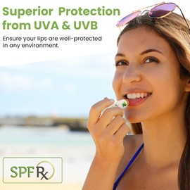 SPF Rx, SPF 30 Spearmint Sunscreen Lip Balm Broad Spectrum Protection, Rapid Relief for Dry Chapped Lips, Superior Protection Against UVA & UVB Rays - 0.15 oz, (4 Pack)