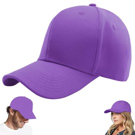 QEEROYO Baseball Caps, Adjustable Athletic Baseball Cap, Baseball Caps for Women, Plain Baseball Cap, Adjustable Baseball Cap, Classic Baseball Caps, Baseball Cap, purple, Unit size