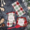 EB Plaid Christmas Design (2) Towels (1) Oven Mitt and