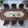 Shimmeroo 2PCS Lace Table Runners Crochet Rectangular Table Runner White