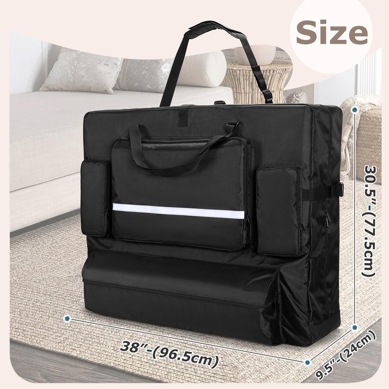 Luxja Massage Table Storage Bag Black