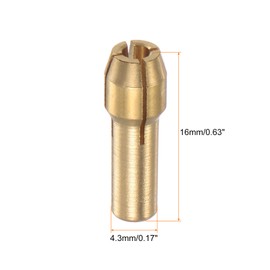 HARFINGTON 10pcs Brass Collet 2.4mm Brass Drill Chucks Mini Electric Grinder Quick Change Drill Chuck Bit Sets for Rotary Tools, 4.3mm Shank Diameter