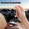 Bittwee Bling Car Keychain, Crystal Rhinestone Lip Vehicle Key Chain,