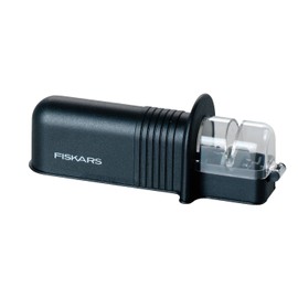 Fiskars Affilacoltelli Roll-Sharp con Mola in Ceramica, Essential, Plastica, Nero, 1065598