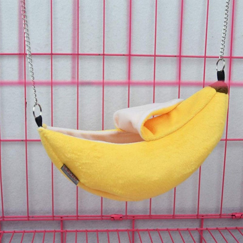 1 Pack Hamster Hanging House Hammock Banana Design Cotton Cage