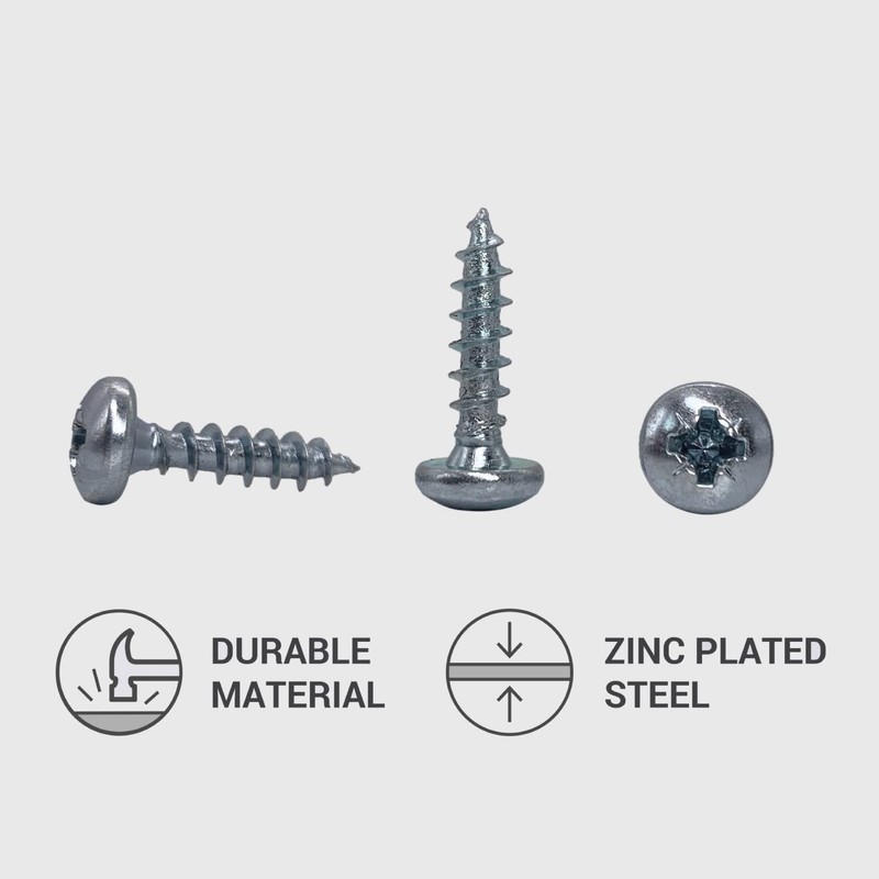 Pack of 250 DIN 7981 Galvanised Steel 5.0 x 20