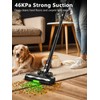 Cordless Vacuum Cleaner, 46Kpa/55 Mins Vacuum Cleaners for Home, Self-Standing