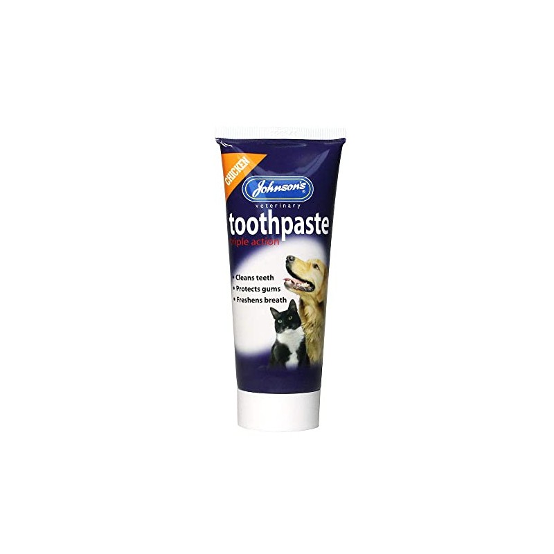 Johnsons Chicken Triple Action Toothpaste for Cats & Dogs,50 g