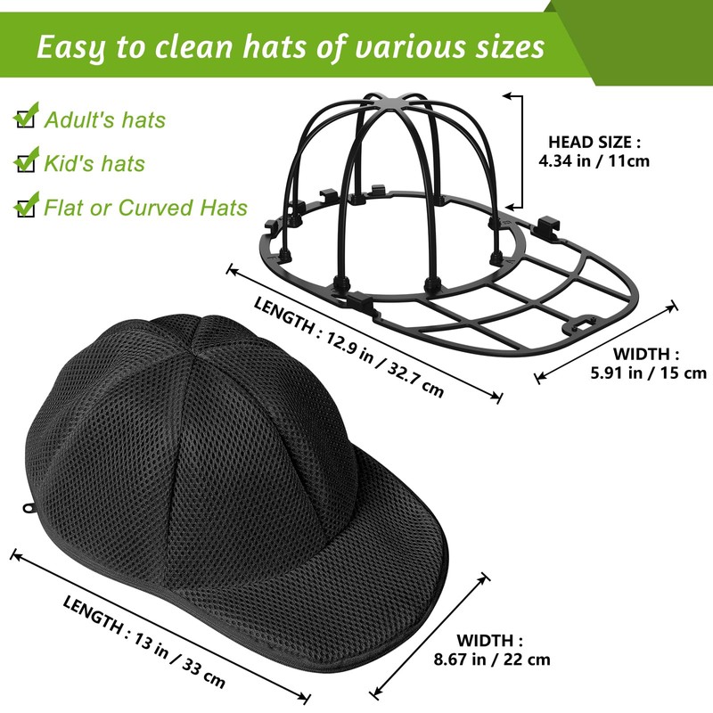 Eiito Hat Washer Cage, Hat Washer for Baseball Caps, Hats