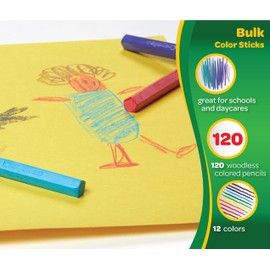Crayola 120 Ct Color Stick Classpack, 10 Assorted Colors