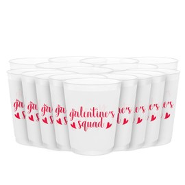 Aisosiks Galentines Squad Cups, Happy Galentines Day Cups, Grils Ladies Happy Galentine’s Day Party Decorations(16 Count, 16 Oz.)