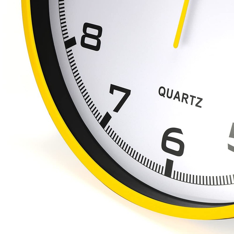 MPM Plastic Wall Clock, Yellow, 305 x 305 x 30
