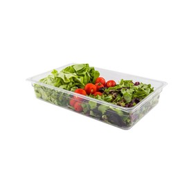 Cold Food Pan - Plastic Cold Food Storage Container - Full Size - 4" Deep - Clear - 1ct Box - Met Lux - Restaurantware