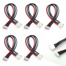 5PCS JST-XH 5S Balance Extension Cable Lipo Charger Extension cable lead Wire 20CM JST Balance Leads for LiPo Battery Balance Charging 22AWG Silicone Wire