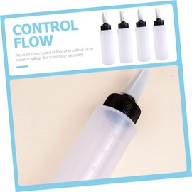 Vaguelly 4Pcs Hair Dye Applicator Bottles with Precision Tip Durable Salon Cleaning and Washing Bottles for Hair Coloring Reusable and Easy to Clean for Home