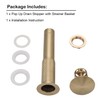 Rzoeox Bathroom Sink Drain Without Overflow, Gold Pop Up Drain