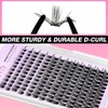 VEYESBEAUTY Lash Clusters Individual Eyelash Extensions Thin & Invisible Band