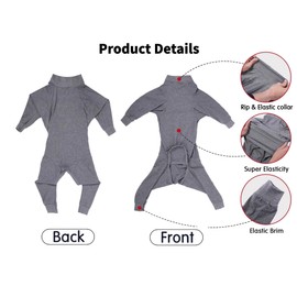 Xqpetlihai Dog Onesie Surgery Recovery Suit for Medium Large Dogs Recovery Shirt for Abdominal Wounds or Skin Diseases Dogs Pajamas for Shedding Allergy Anti Licking(G,M)