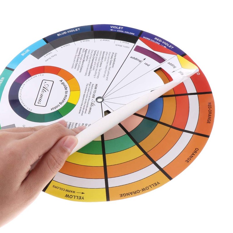 Pocket Color Wheel, Paint Mixing Learning Guide Art Class Teaching