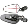MotorToGo 1 Pair Arrow Black CNC Handlebar Bar End Motorcycle