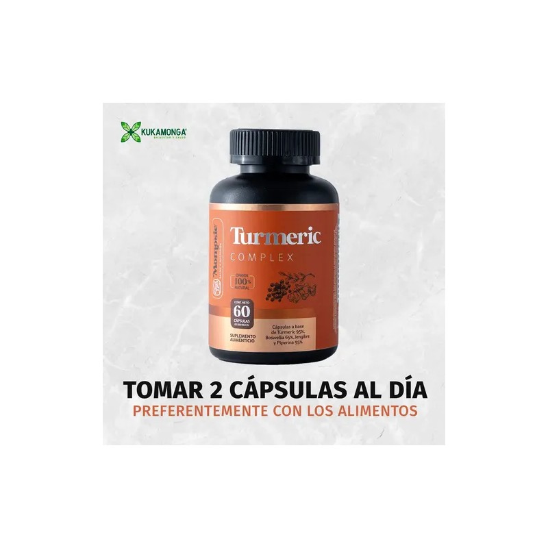 Suplemento Nutricional Curcuma 95% Jengibre Boswellia Momosie 2 Packs