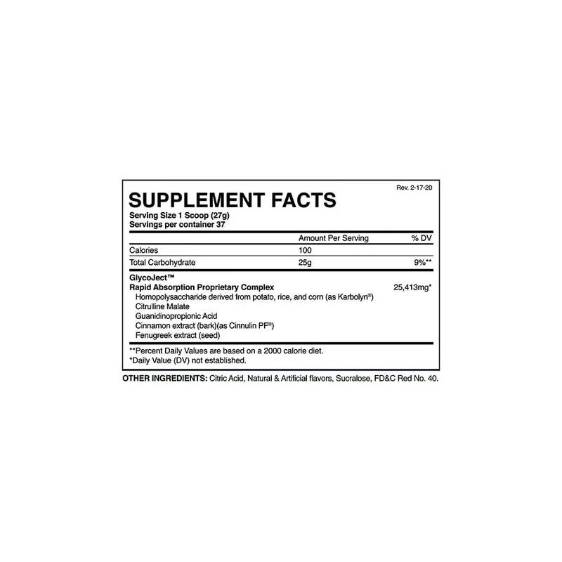 Evogen Glycoject 37 Servicios Recuperador Post Entreno Sabor Cherry