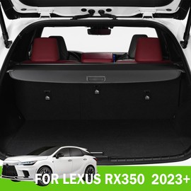 Liizoo Cargo Cover for Lexus RX350 2023 2024 2025 RX450h Accessories Rear Trunk Cover Rear Trunk Security Cover Shielding Shade, Black