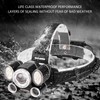 Topyond Strong Brightness Headlamp, XHP50 COB LED Red Blue 6
