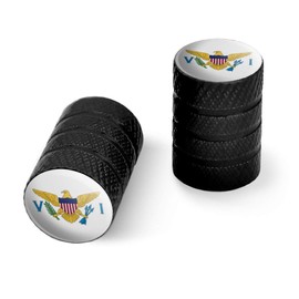 Virgin Islands US Territory Flag Motorcycle Bicycle Bike Tire Rim Wheel Aluminum Valve Stem Caps
