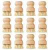 NYGHMY 12 Pack Eco-Friendly Dish Scrub Brushes - Wooden Kitchen