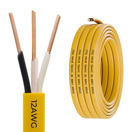 FIRMERST Solid Copper NM-B Cable 12/2 with Ground Electrical Wire 15 ft