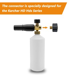 Fai Top Pressure Washer 1/4" Foam Cannon Adapter Female Snow Foam Lance Soap Bottle Adaptor Compatible with Karcher HD Hds Series