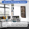 Solinxe 10-Pocket Wall File Organizer, Wood Mail Organizer Wall Mounted