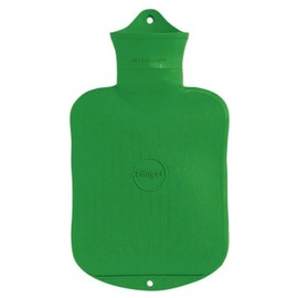 Sanger 0.8 Travel Size Rubber Hot Water Bottle - Made in Germany (Green)