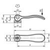 KIPP Eccentric Lever - M4 Internal Thread - Aluminium Handle