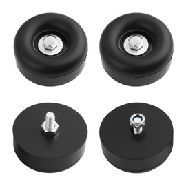 4PCS Trailer Door Bumper,2.5 Inch Trailer Ramp Door Rubber Bumpers with Hardware for Shock Absorption,Anti-collision Air Compressor Rubber Feet for Pumps,Generators