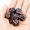 Haxtec Bloodstained Metal DND Dice Set D&D Metal Dice 7