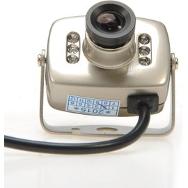 Hengkaising 208C Mini Wired Nanny Analog Night Vision Digital Security Audio Video Surveillance CCTV Camera with CMOS 3.6mm Color Lens 6LED PAL/NTSC