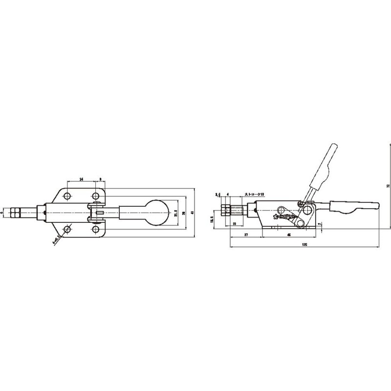 SUPERTOOL TP07F Horizontal Push Type Toggle Clamp